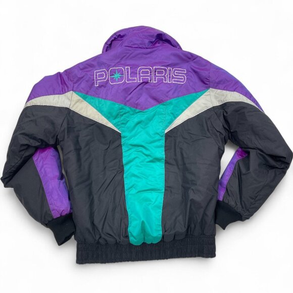Polaris Vintage 1990's Snowmobile Ski Winter Jacket Men's Medium - Picture 3 of 7